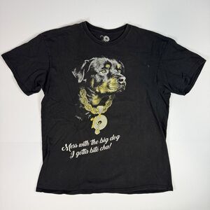 Vintage Jay-Z Roc A Fella‎ Rottweiler Chain Rap T Shirt Black Size L Rare